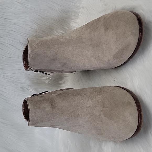 SAM EDELMAN Petty Taupe Suede Western Boho Preppy Zip Up Ankle Bootie Boots 10.5 - Picture 3 of 15